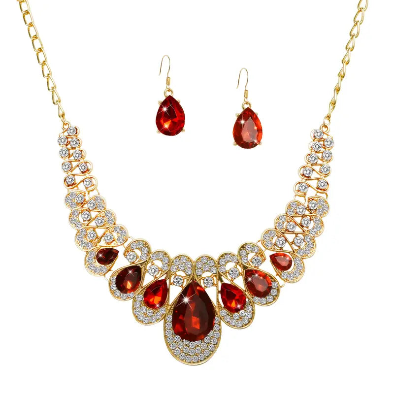 Maevina Crimselle Gold Jewelry Set