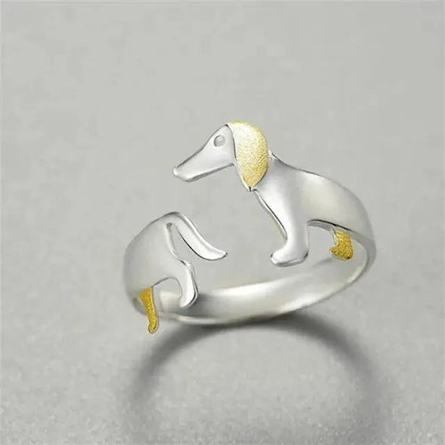 Silver Dachshund Ring