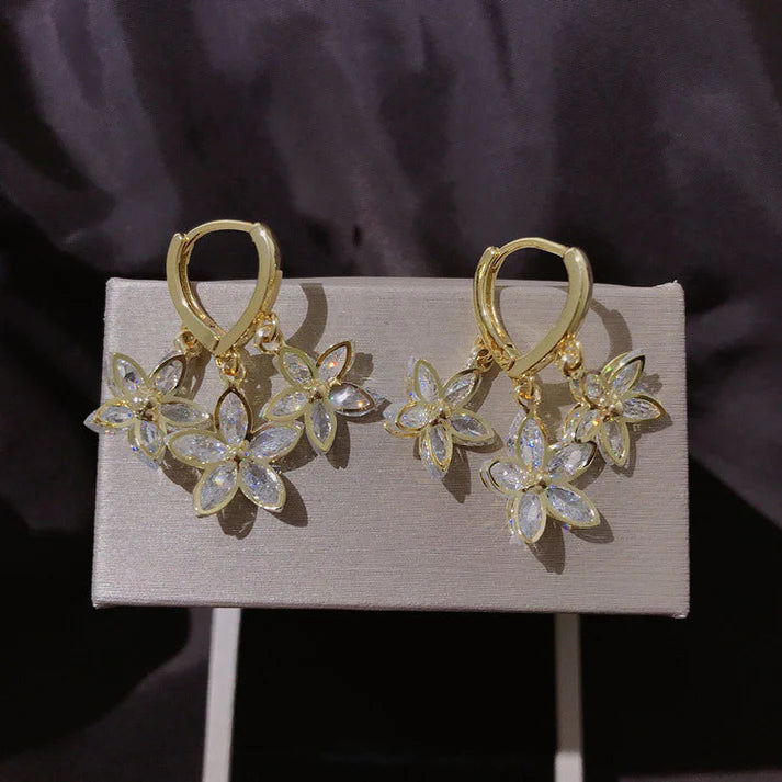 Creative Spring Star Earrings with Pendant