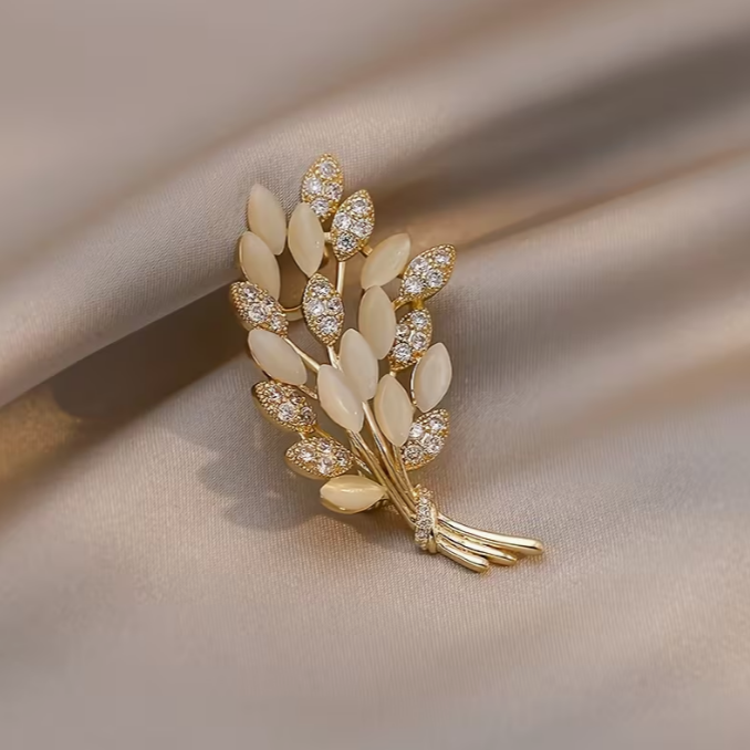 Graceful Laurel Bloom Brooch