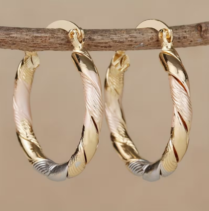 Twilight Harmony Twisted Hoop Earrings
