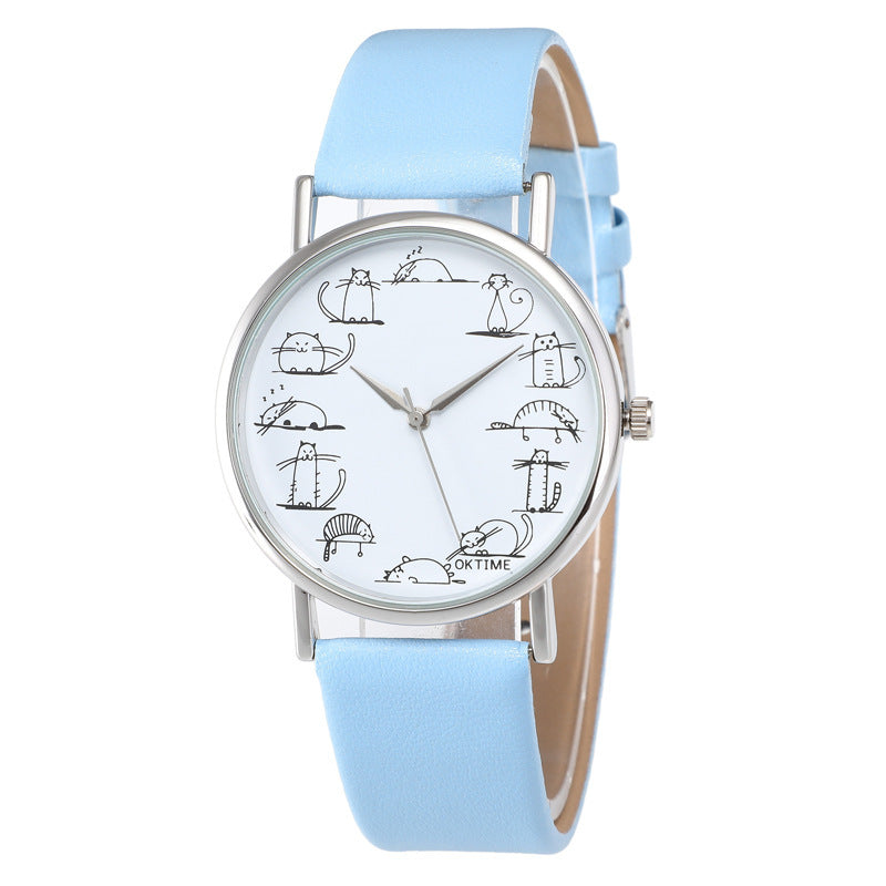 Sophisticated Multicolor Belt Quartz Watch For Women