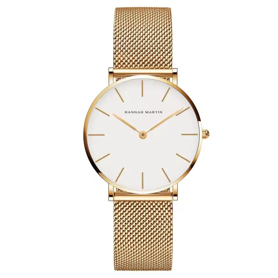 Rose Gold Waterproof Womens Wristwatch Exquisite Design