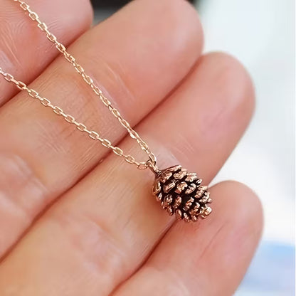 Autumn Heirloom Pinecone Pendant Necklace