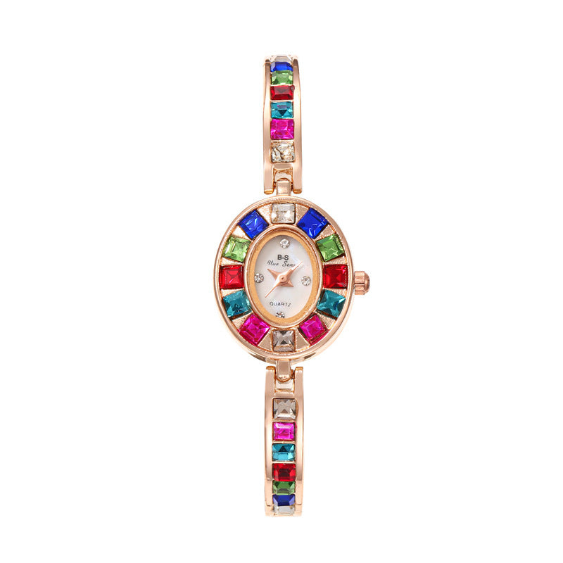 Rose Gold Womens Quartz Wristwatch With Timeless Elegance
