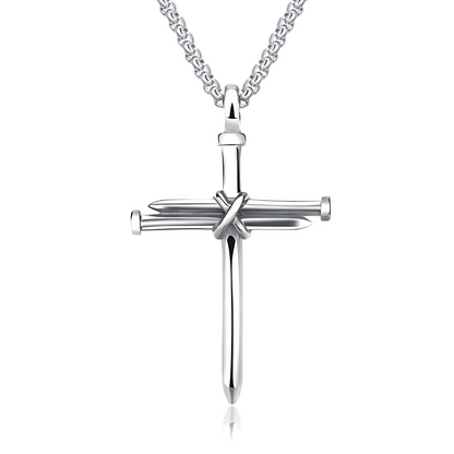 Necklace with nail cross