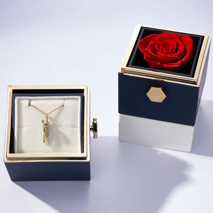Rose Box & Hug Necklace