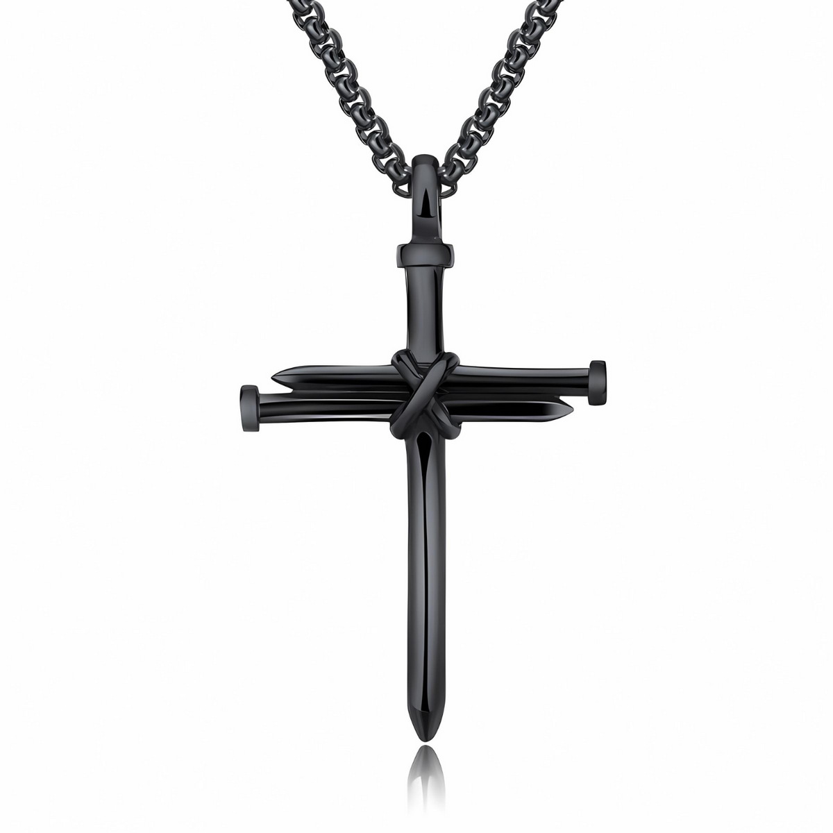 Necklace with nail cross