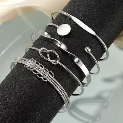 Silver Serenade Elegance Cuff Set
