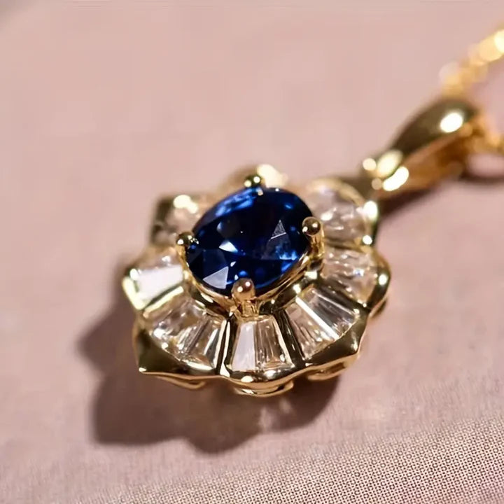 Kavella Noctazure Gold Necklace