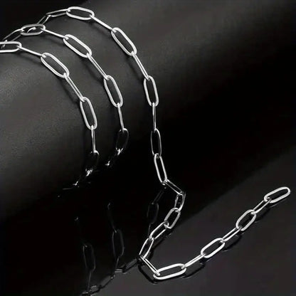 Men's Stainless Steel Rectangular Cross Necklace