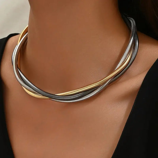Vintage Thick Layered Necklace