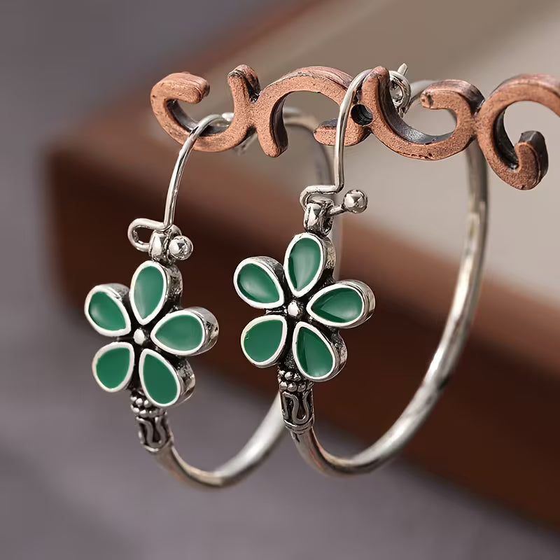 Blossom Grace Vintage Hoop Earrings