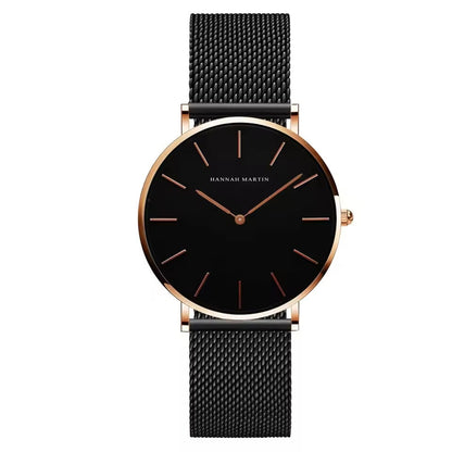 Rose Gold Waterproof Womens Wristwatch Exquisite Design