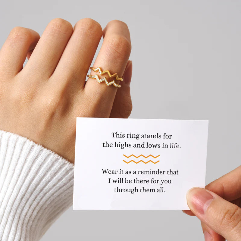 Double Highs & Lows Ring Gold