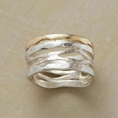 Luxe Two-Tone Hollow Ring