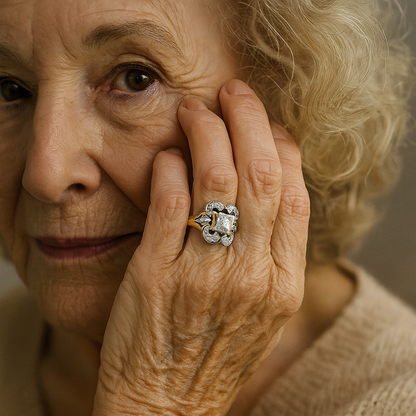 Vintage Zirconia Gold Ring