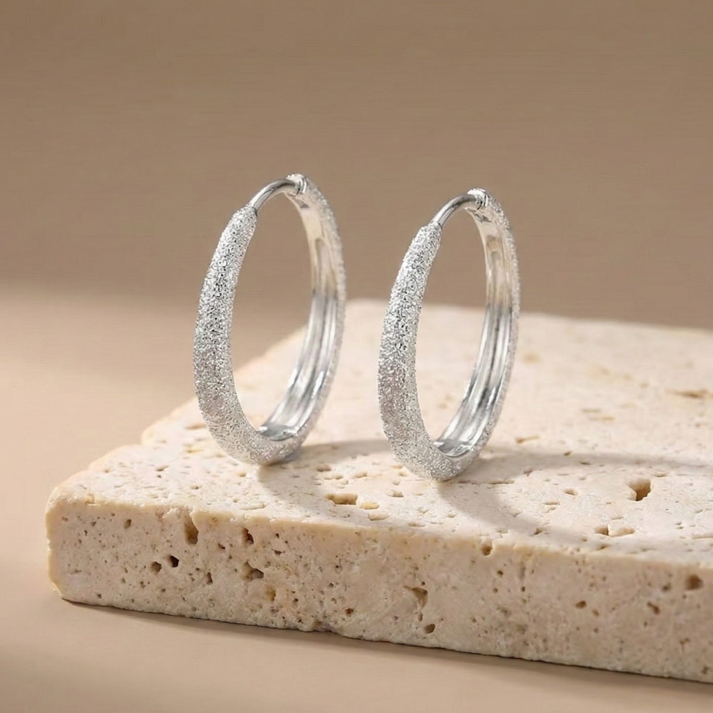 Frosted Harmony Classic Hoops