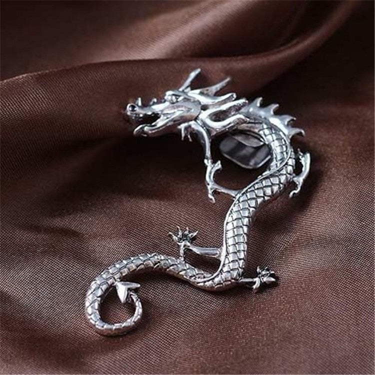Silver Dragon Spirit Earrings