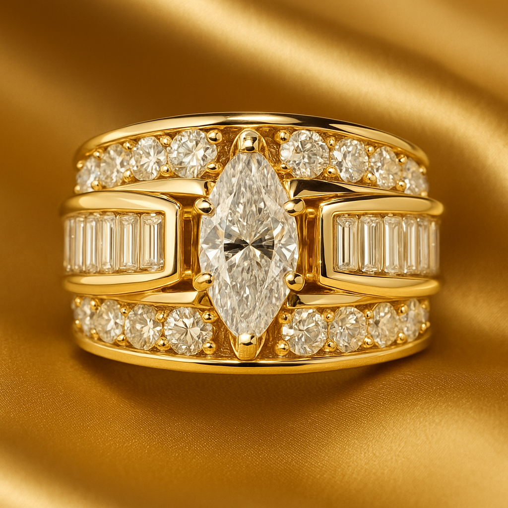 Elegant Shiny Gold Ring