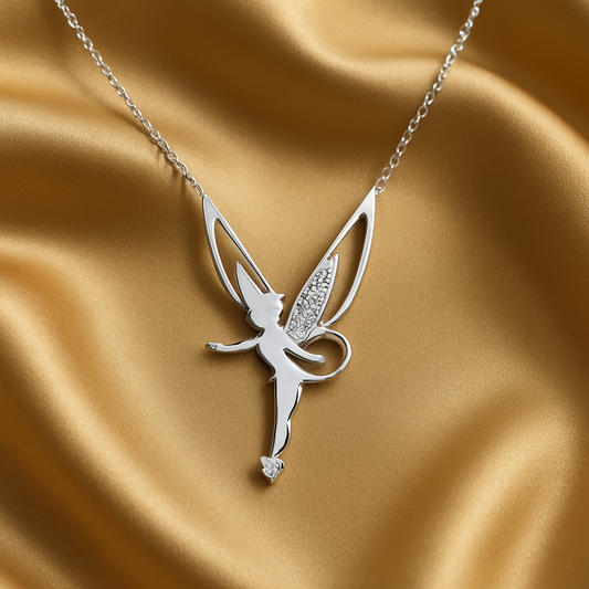 Luxe Two-Tone Fairy Pendant Necklace