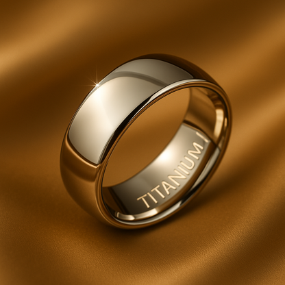 Minimal Titanium Steel Ring