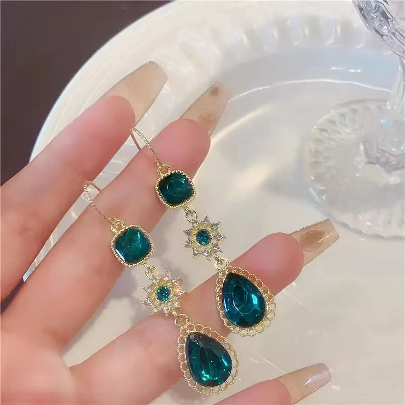 Vintage Drop Glass Earrings