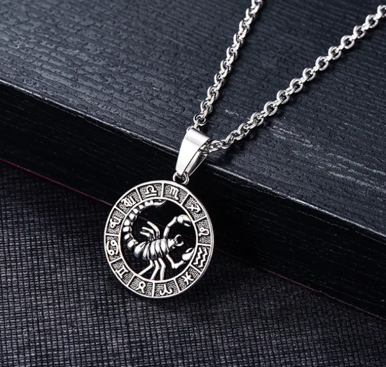 Stainless Steel Cancer Zodiac Pendant