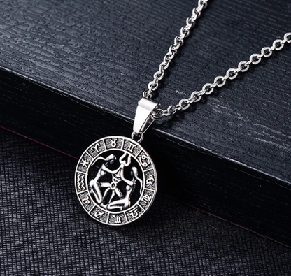 Stainless Steel Cancer Zodiac Pendant