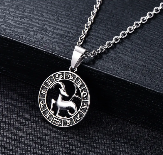 Stainless Steel Cancer Zodiac Pendant