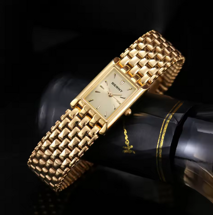 Vintage Inspired Gold Tone Quartz Prestige Timepiece
