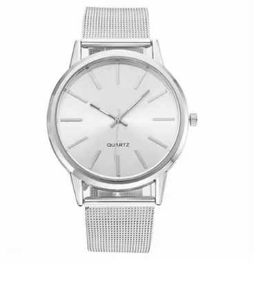 Elegant Silver Quartz Business Watch for Professionals