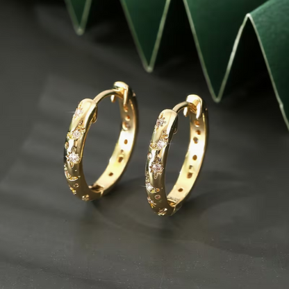 Midnight Elegance Classic Hoop Earrings