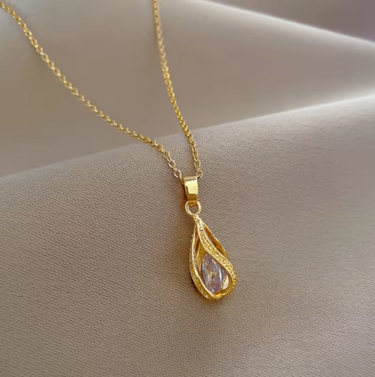 Eternal Glow Teardrop Elegance Necklace