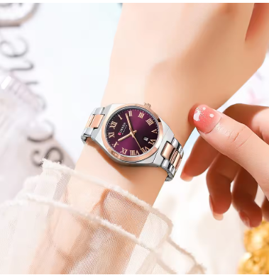 Elegant Minimalist Ladies Watch With Roman Numerals
