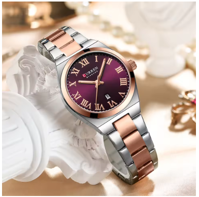 Elegant Minimalist Ladies Watch With Roman Numerals
