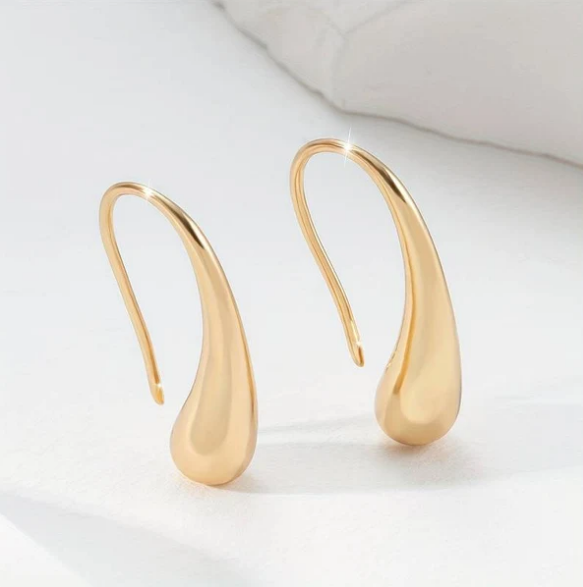 Vintage gold earrings - Drop