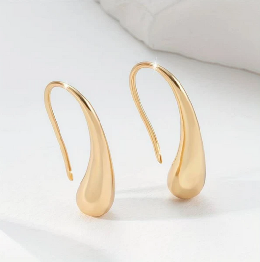 Vintage gold earrings - Drop
