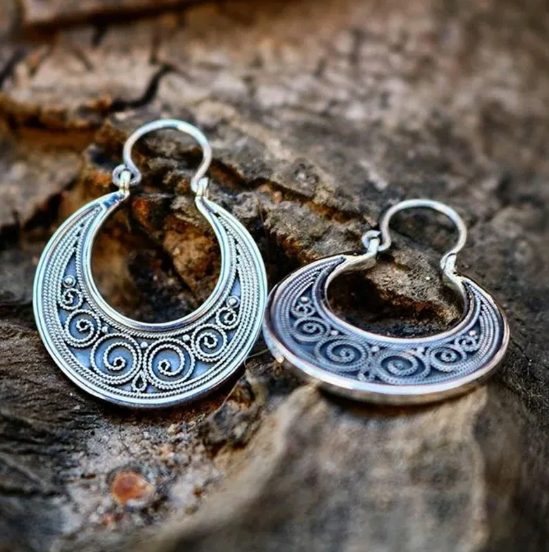 Geometric Gypsy Metal Earrings