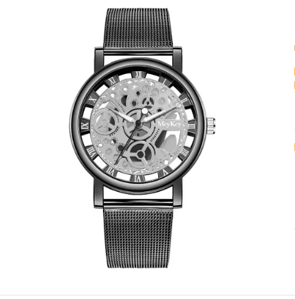 Luxuriant Openwork Skeleton Hollow Dial Metal Mesh