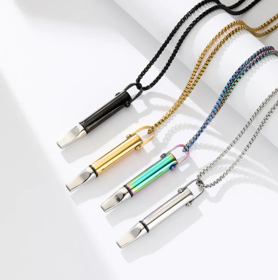 Breathing Resistance Whistle Necklace