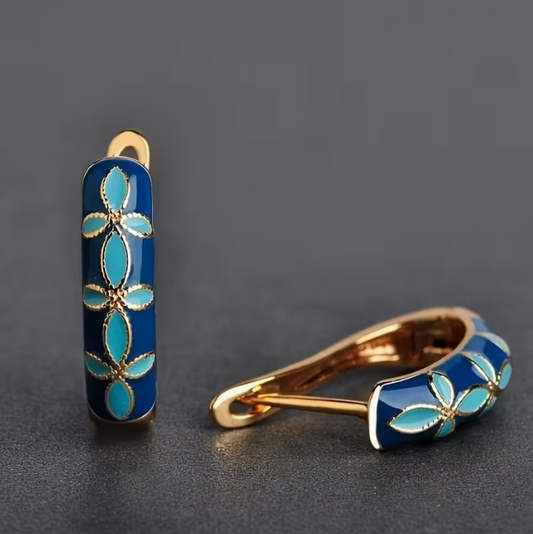 Midnight Petal Elegance Earrings