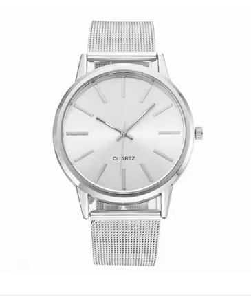Luxurious Quartz Watch With Oversized Stainless Case