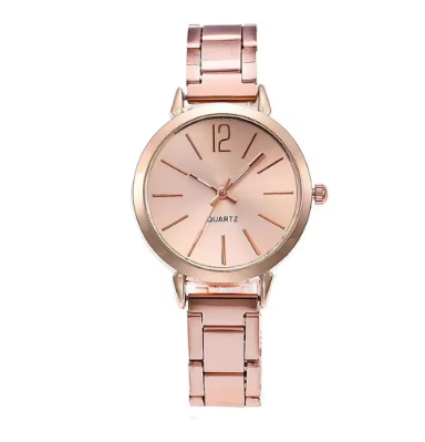Elegant Golden Tone Stainless Steel Minimalist Watch