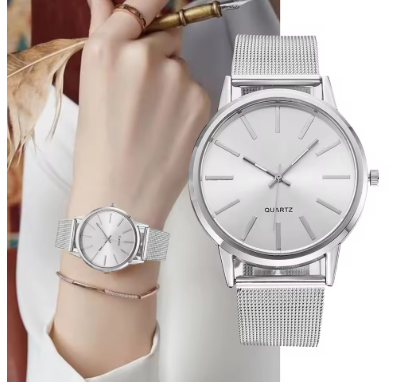 Luxurious Quartz Watch With Oversized Stainless Case