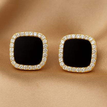 Timeless Onyx & Diamond Earrings