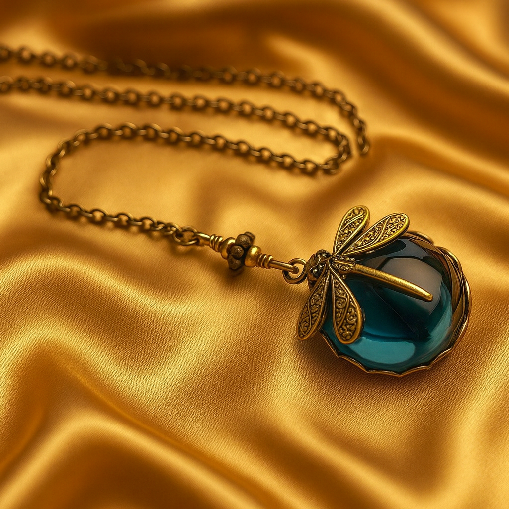 Vintage Dragonfly Pendant Necklace