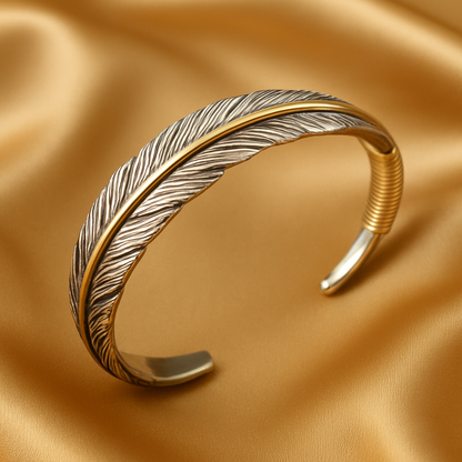 Vintage Feather Cuff Bracelet
