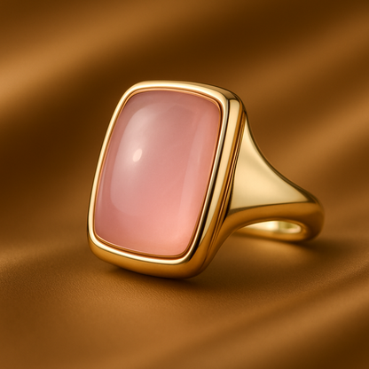 Square-Cut Rose Gold Vintage Ring