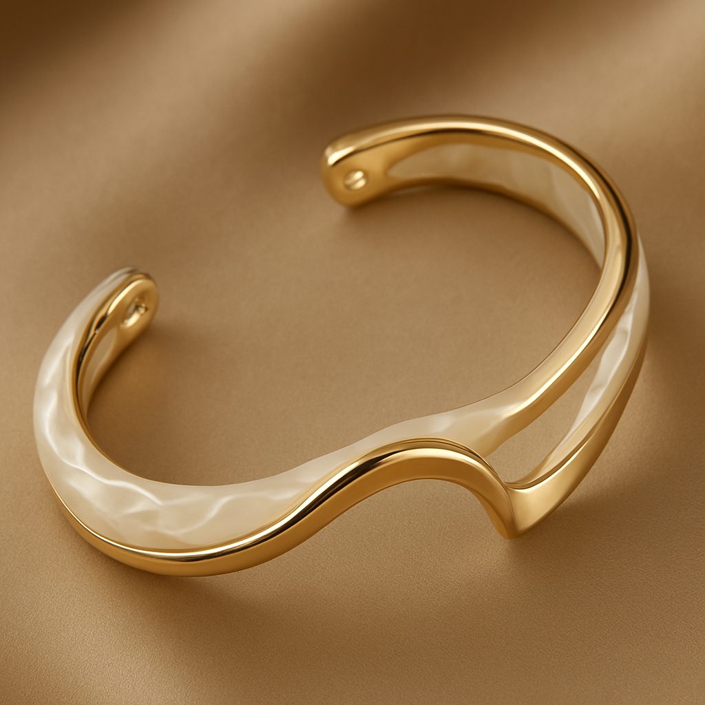 Elegant White Opal Gold Bracelet